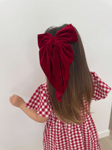 Hair Bow - Red Velvet