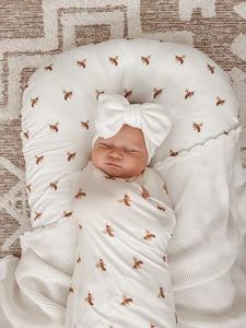 Honey Bee Bamboo Jersey Bassinet Sheet/Change Table Cover