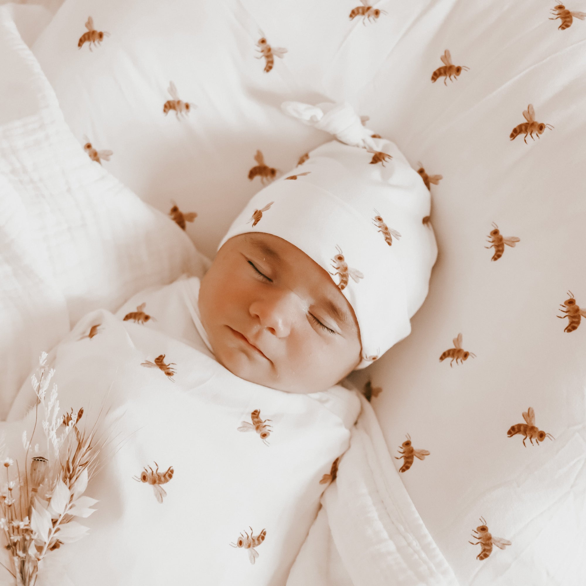 Knotted Cotton Beanie - Honey Bee
