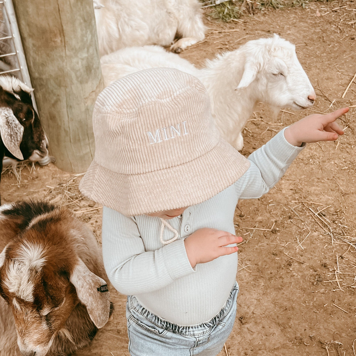 'Mini' Corduroy Bucket Hat - Child Size 2-4Y