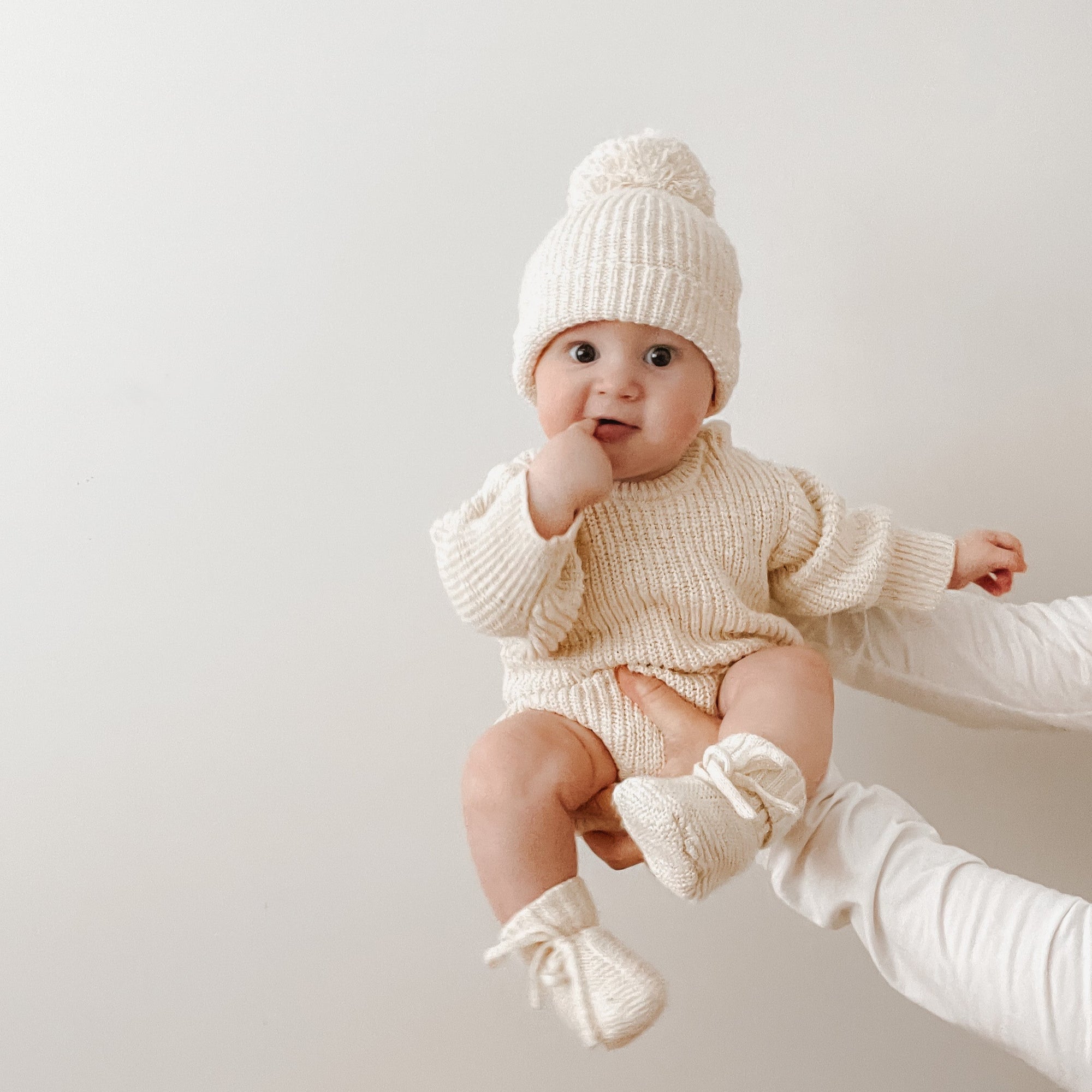 Chunky Knit Booties - Newborn-6M - Honey