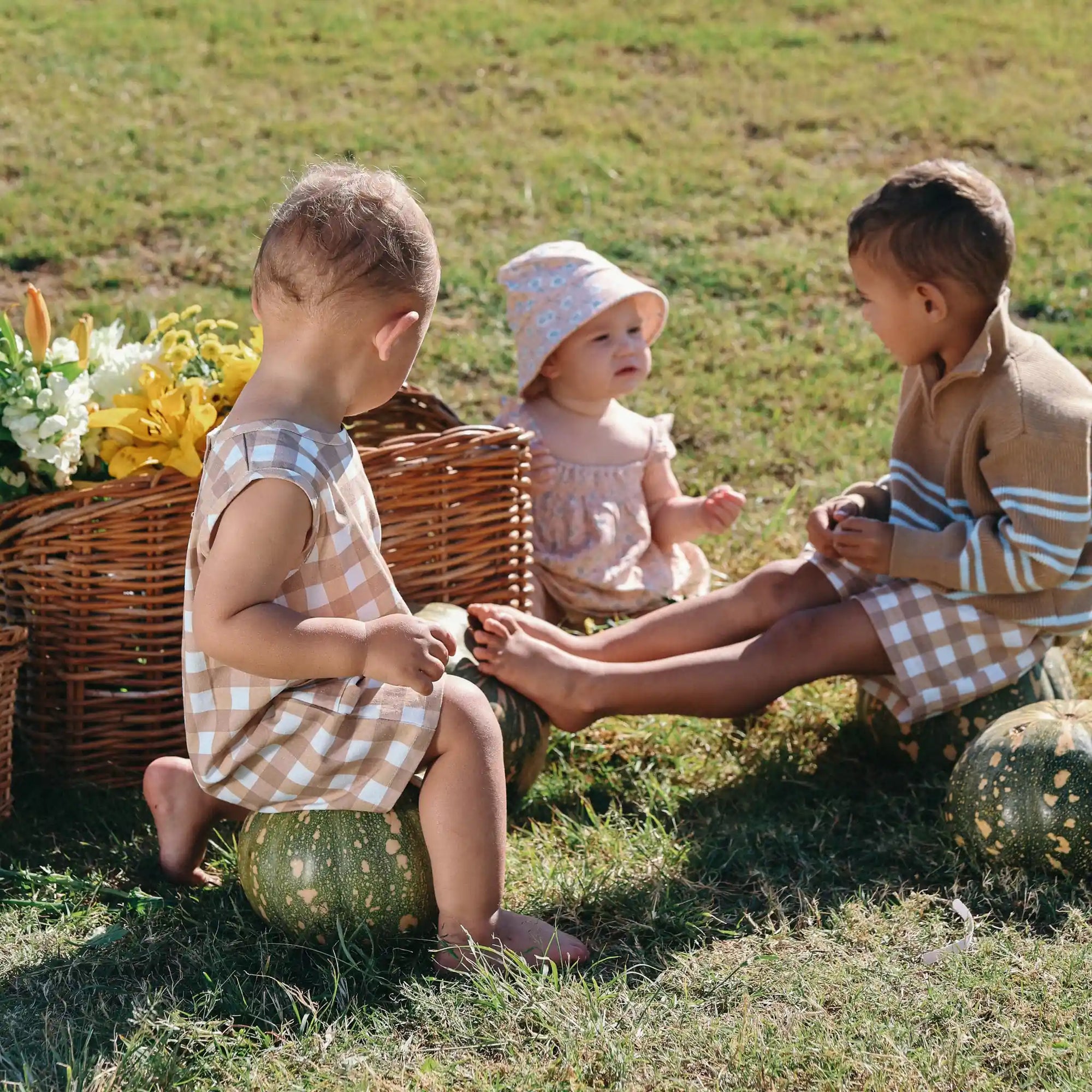 Toffee Gingham Playsuit