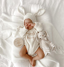 Load image into Gallery viewer, Bunny Ear Knit Bonnet - Honey