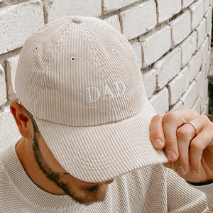 'Dad' Corduroy Curve Brim Cap