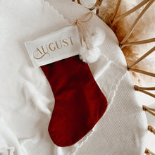 Load image into Gallery viewer, Personalised Holiday Velvet Stocking