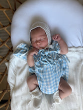 Load image into Gallery viewer, Bluebird Gingham Flutter Sleeve Romper