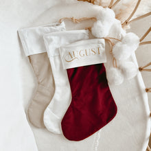 Load image into Gallery viewer, Personalised Holiday Velvet Stocking