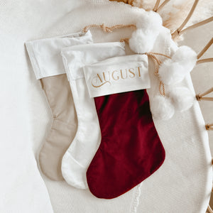 Personalised Holiday Velvet Stocking