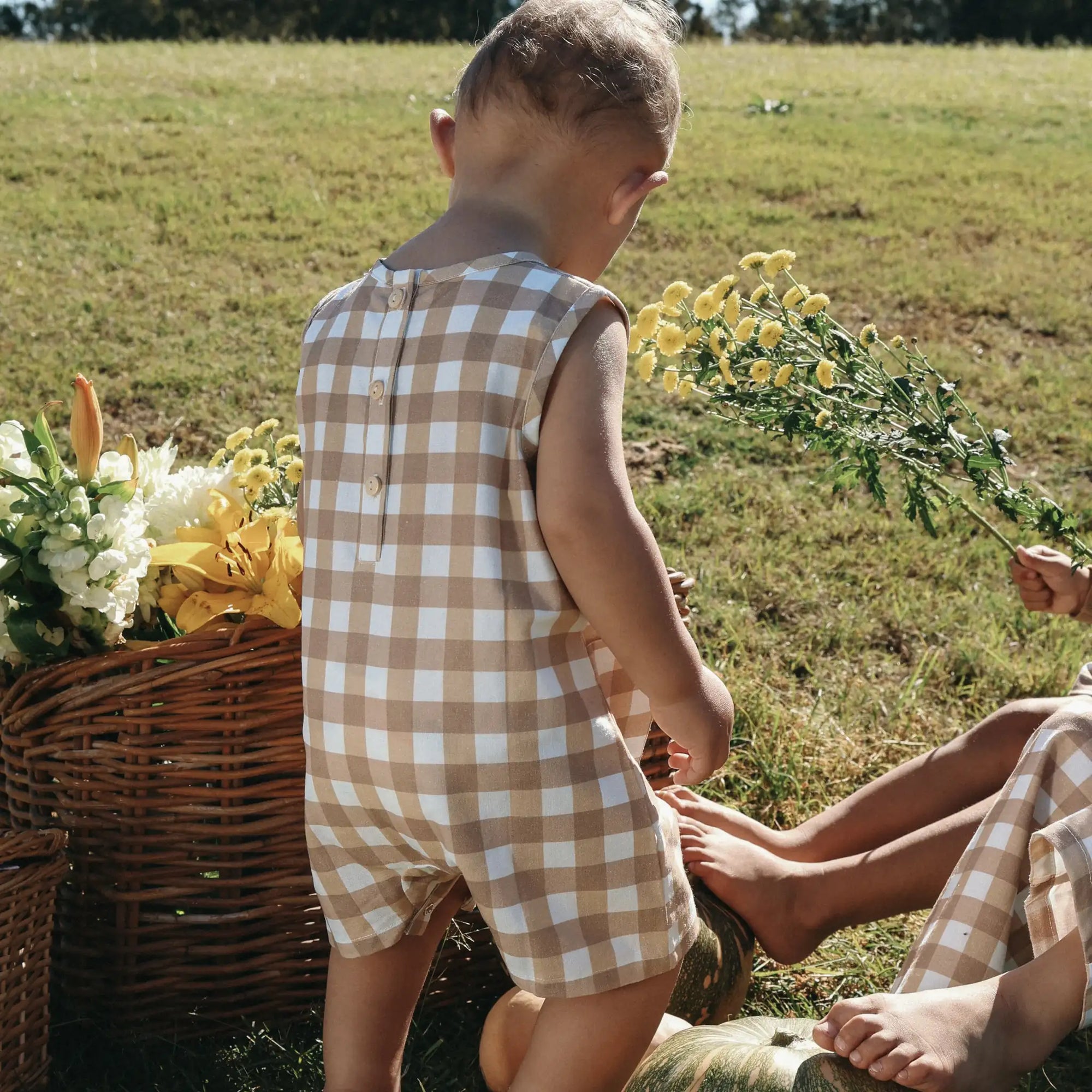 Toffee Gingham Playsuit