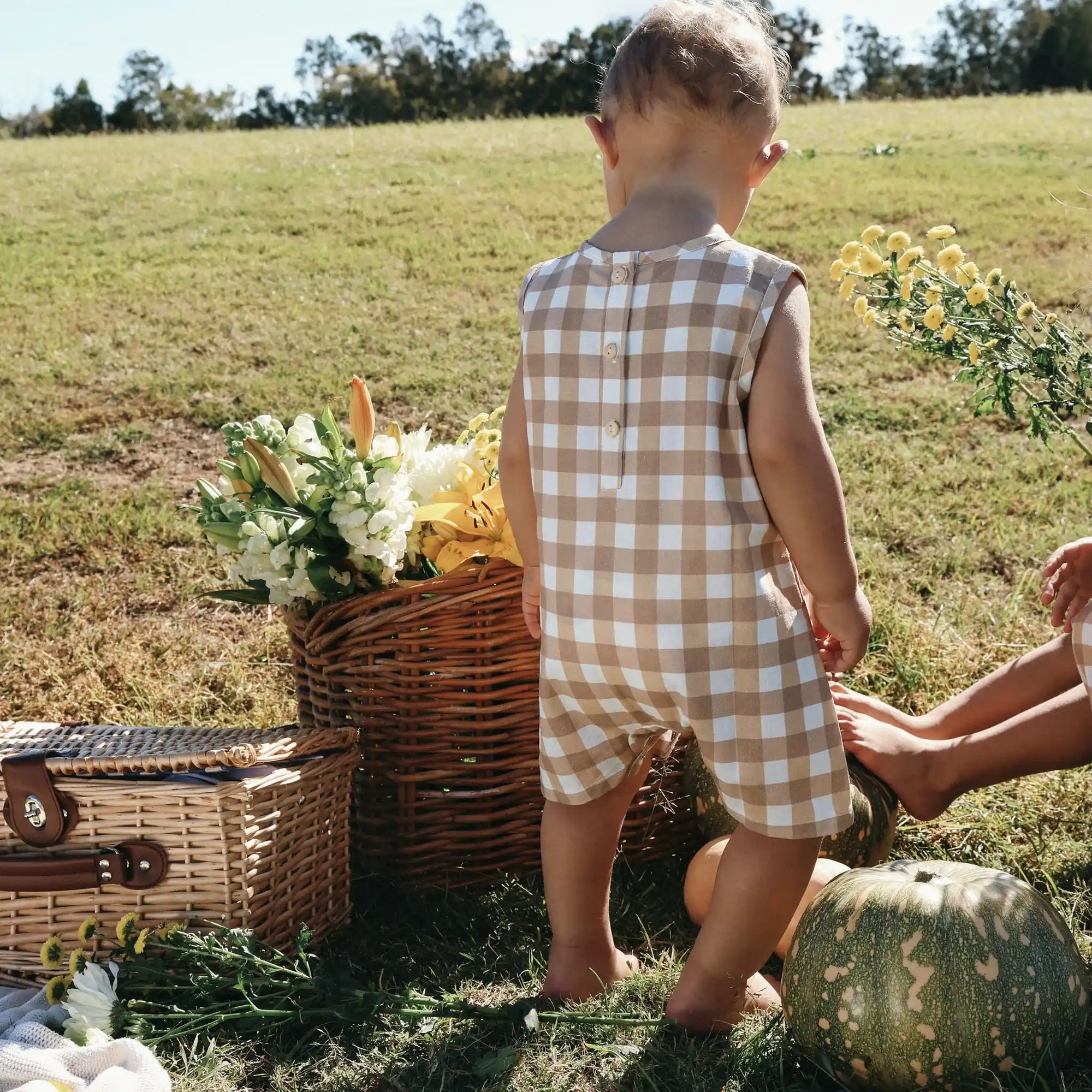 Toffee Gingham Playsuit