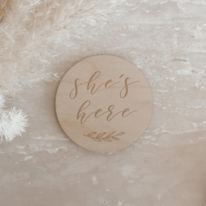 Individual Etched Wooden Milestone Plaques - 10cm