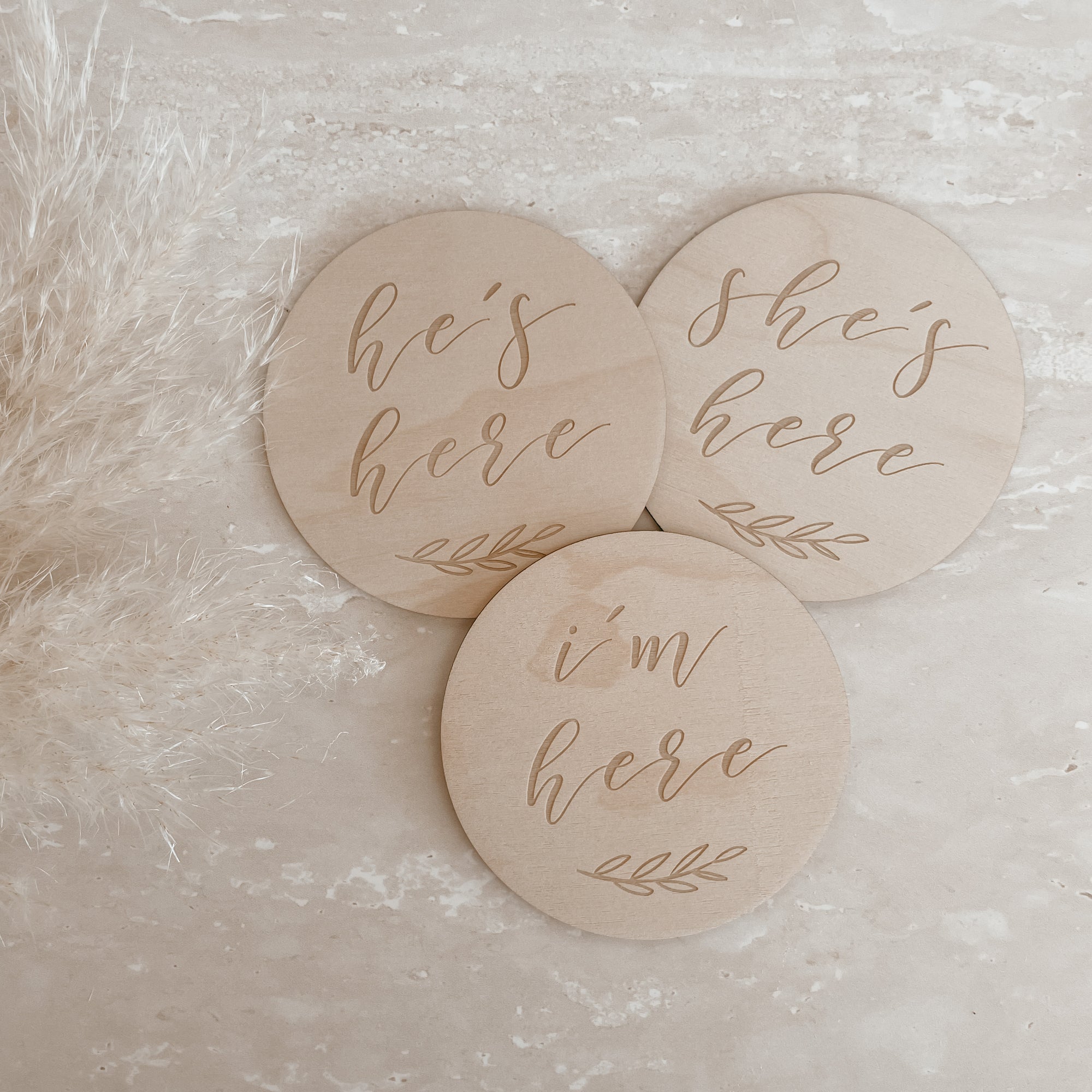Individual Engraved Wooden Milestone Plaques-10CM