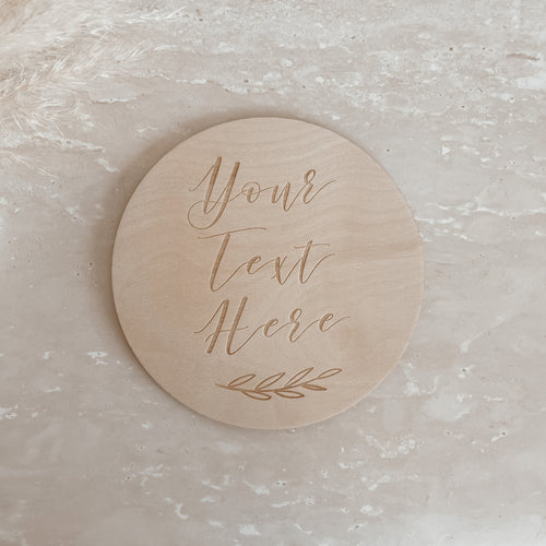 Custom Etched Wooden Milestone Plaques