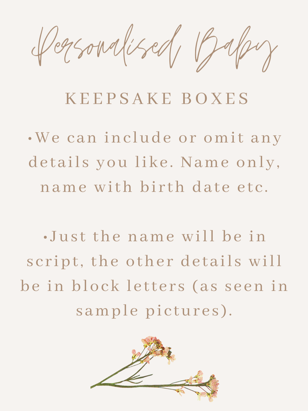 ALMOST PERFECT - Wooden Personalised Baby Keepsake Box - REGULAR