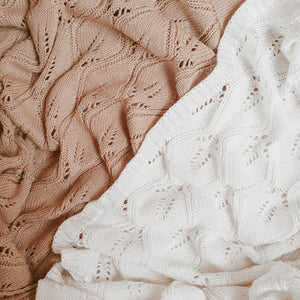 Heirloom Willow Knit Blanket - 100% Cotton