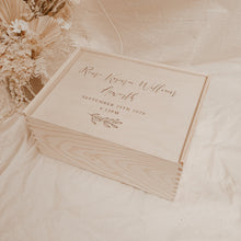 Load image into Gallery viewer, Replacement Lid for Large Size Etched Wooden Personalised Baby Keepsake Box