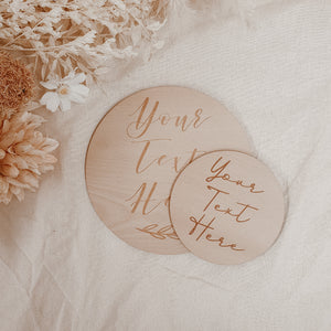 Custom Etched Wooden Milestone Plaques