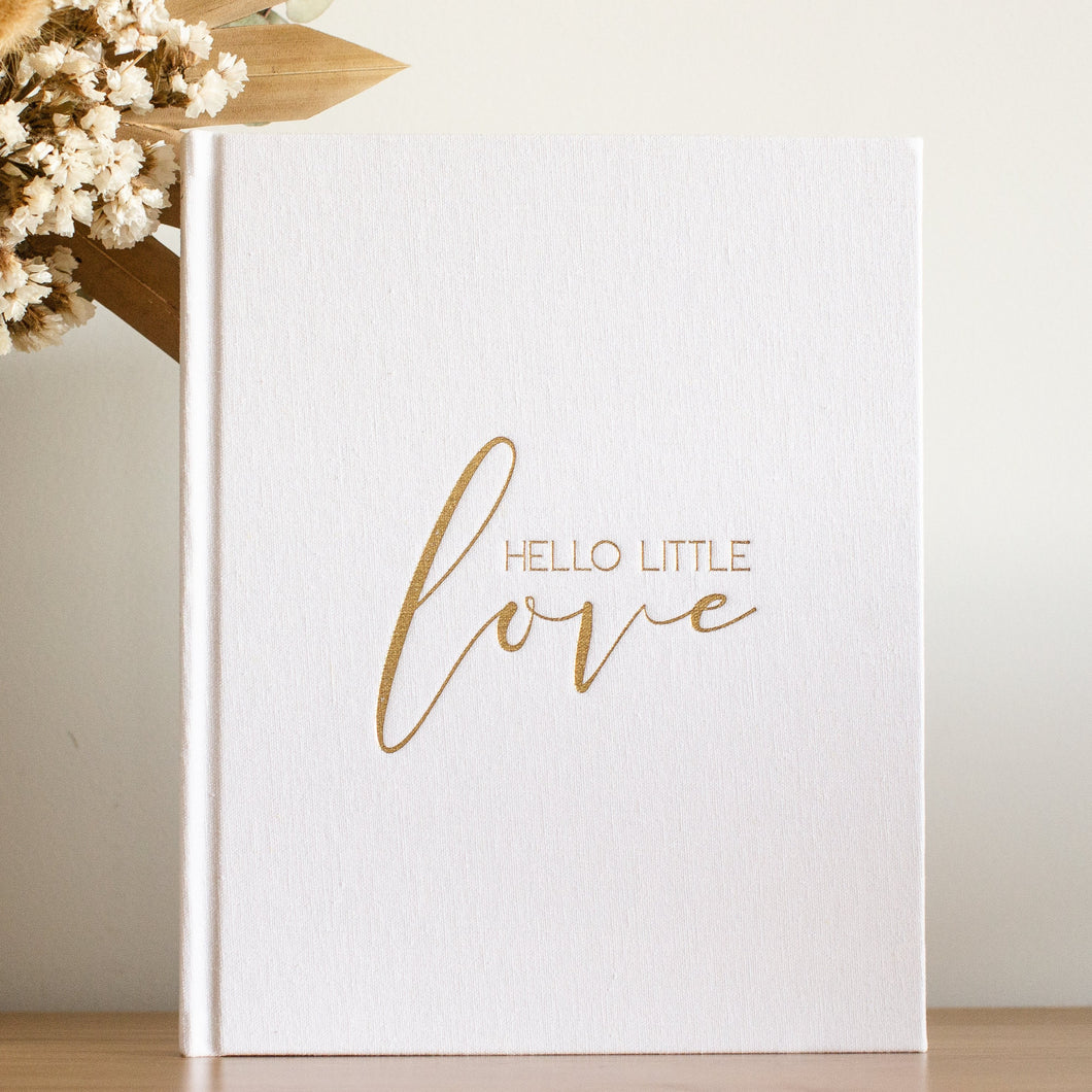ALMOST PERFECT - Hello Little Love - Baby Memory Book - White