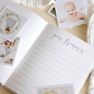 Hello Little Love - Baby Memory Book Blossom and Pear 