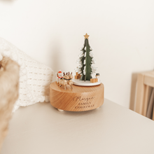 Load image into Gallery viewer, Christmas Heirloom Wooden Musical Carousel