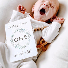 Load image into Gallery viewer, Baby Milestone Cards - Evergreen Collection Milestone Cards Blossom and Pear 