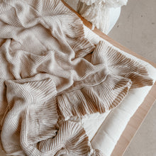 Load image into Gallery viewer, Heirloom Poppy Knit Blanket - 100% Cotton