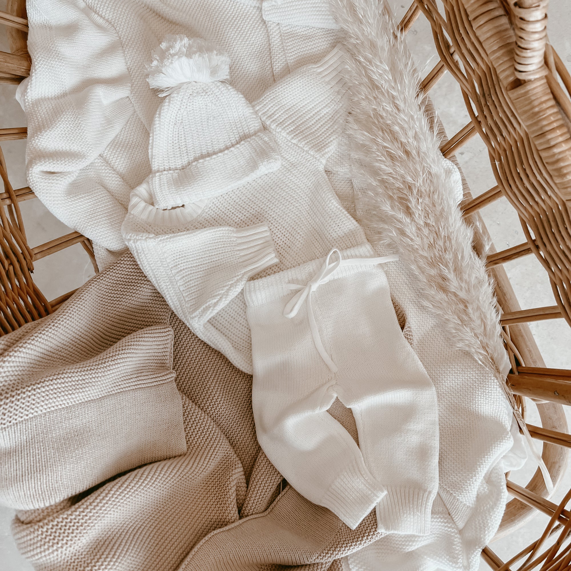 Mini Knit Pants - Milk