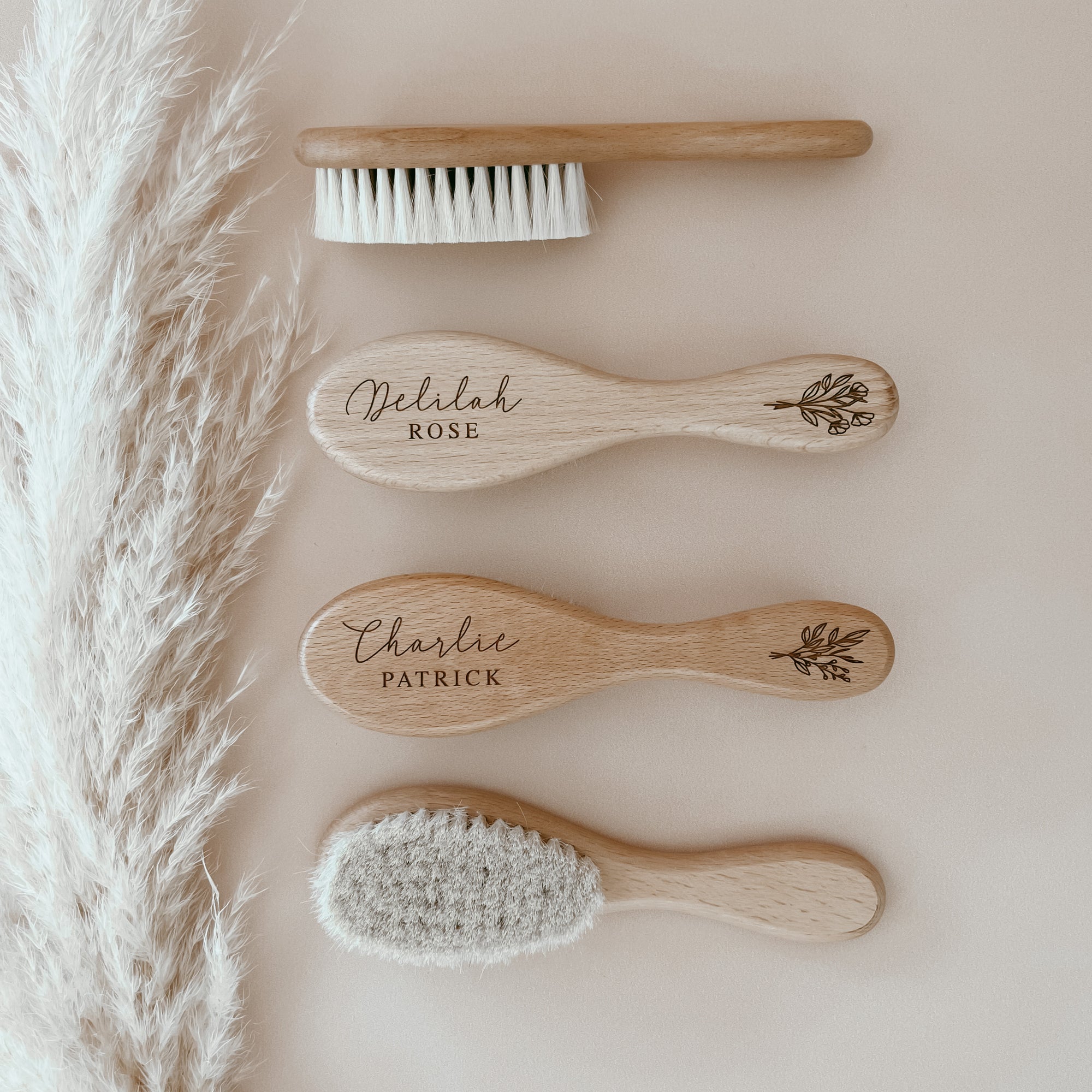 Personalised Wooden Baby Brush