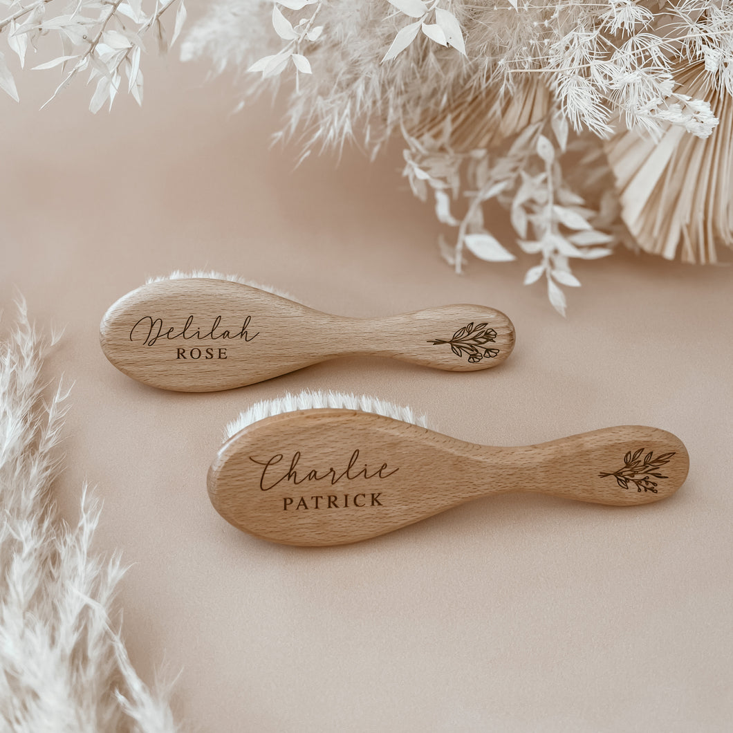 Personalised Wooden Baby Brush