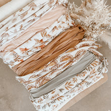 Load image into Gallery viewer, Caramel Bamboo Jersey Swaddle