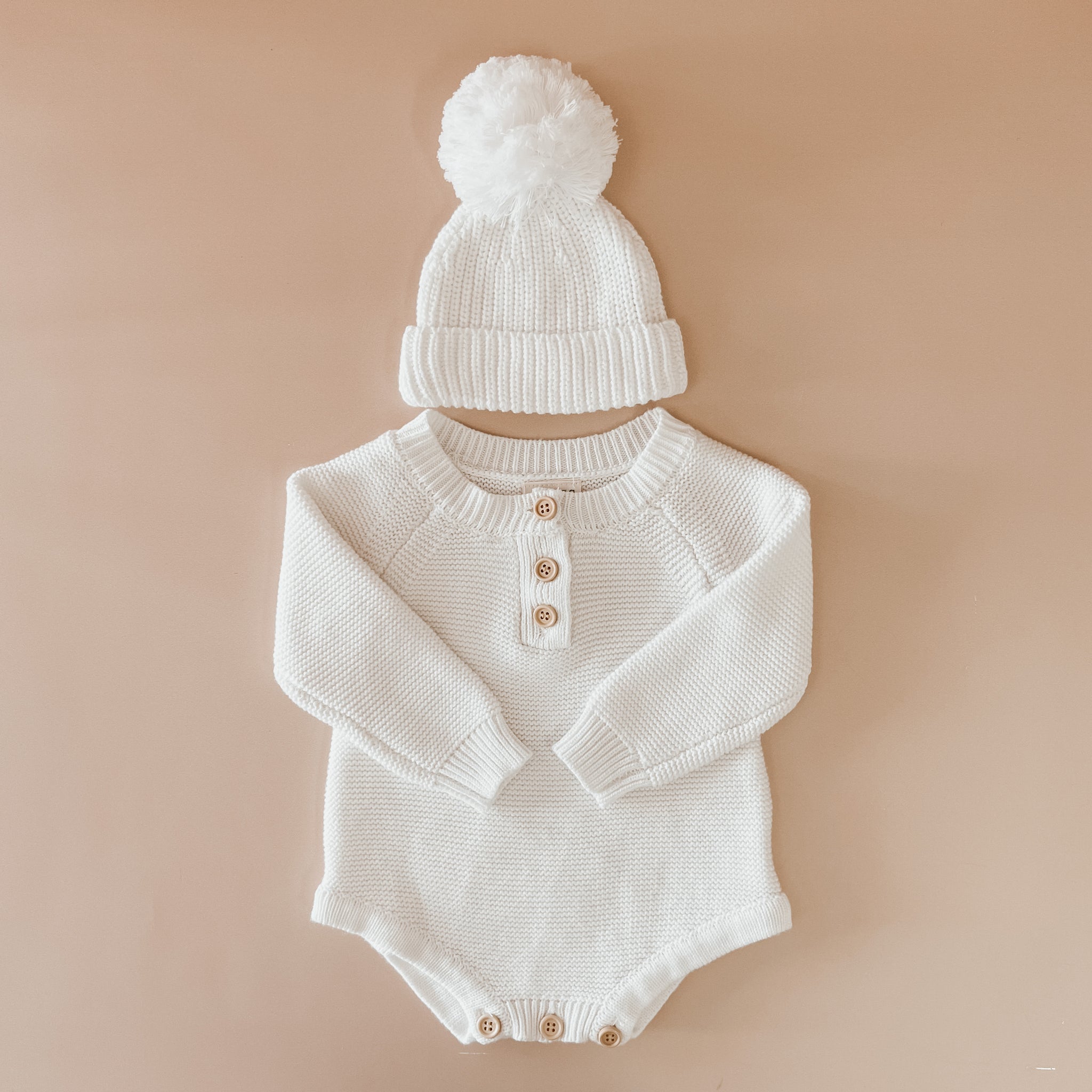 Milk Long Sleeve Knit Romper – Blossom and Pear - Main Image