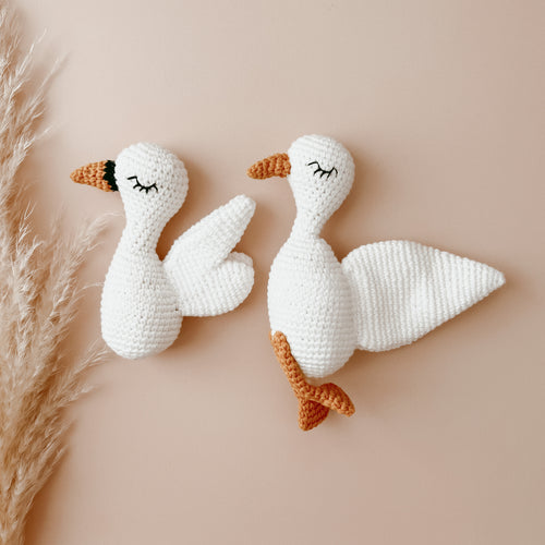 Goose or Swan Crochet Rattle