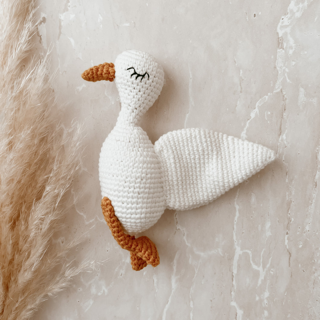 Goose or Swan Crochet Rattle