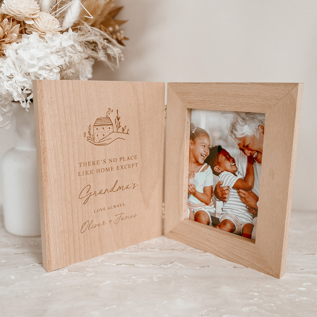 Grandparent's House Quote Personalised Wooden Photo Frame