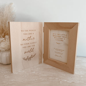 Mother 'You Are My World' Quote Wooden Photo Frame