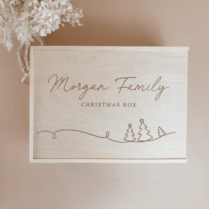 Personalised Christmas Box - Wooden Keepsake