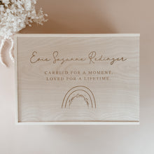 Load image into Gallery viewer, Bereavement Wooden Personalised Keepsake Box