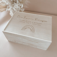 Load image into Gallery viewer, Bereavement Wooden Personalised Keepsake Box