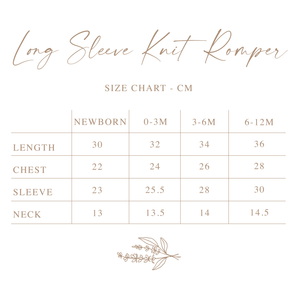 Long Sleeve Knit Romper (2 Colours)