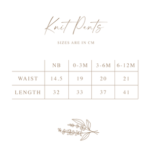 Mini Knit Pants - Powder Blue