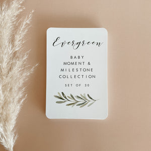 SALE Baby Milestone Cards - Evergreen Collection