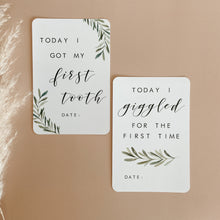 Load image into Gallery viewer, SALE Baby Milestone Cards - Evergreen Collection