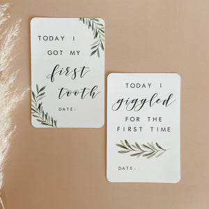 SALE Baby Milestone Cards - Evergreen Collection