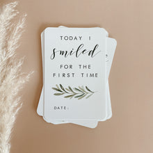 Load image into Gallery viewer, SALE Baby Milestone Cards - Evergreen Collection