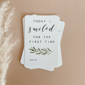 SALE Baby Milestone Cards - Evergreen Collection