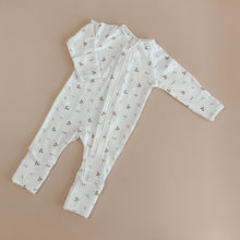 Load image into Gallery viewer, Long Sleeve Baby Zip Growsuit