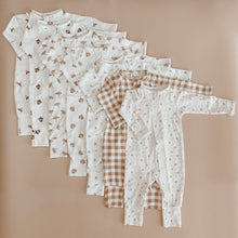 Load image into Gallery viewer, Long Sleeve Baby Zip Growsuit