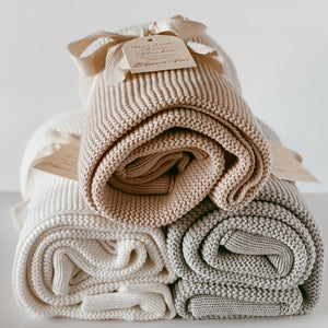 Heirloom Classic Knit Blanket - 100% Cotton