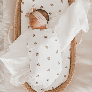 Acorn Bamboo Jersey Stretch Swaddle