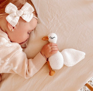 Goose or Swan Crochet Rattle